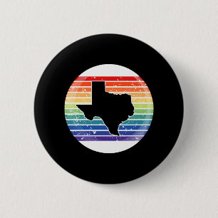 Rainbow Map Design für stolze LGBTQIA Texan Button
