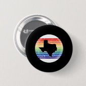 Rainbow Map Design für stolze LGBTQIA Texan Button (Vorne & Hinten)