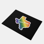 Rainbow Map Texas Design für stolze LGBT+ Texan Fußmatte (Schrägansicht)