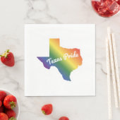 Rainbow Map Texas Design für stolze LGBT+ Texan Serviette (Beispiel)