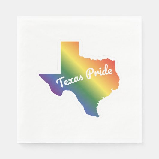 Rainbow Map Texas Design für stolze LGBT+ Texan Serviette (Vorderseite)