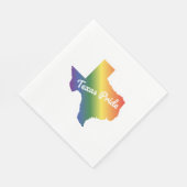 Rainbow Map Texas Design für stolze LGBT+ Texan Serviette (Ecke)