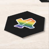 Rainbow Map Texas Design für stolze LGBT+ Texan Untersetzer (angewinkelt)