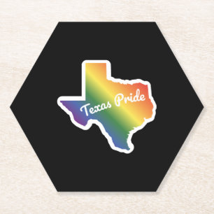 Rainbow Map Texas Design für stolze LGBT+ Texan Untersetzer
