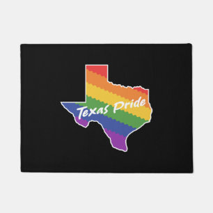 Rainbow Map Texas Design für stolze LGBT+ Texaner Fußmatte