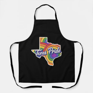 Rainbow Map Texas Design für stolze LGBT+ Texaner Schürze