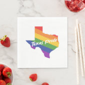 Rainbow Map Texas Design für stolze LGBT+ Texaner Serviette (Beispiel)