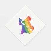 Rainbow Map Texas Design für stolze LGBT+ Texaner Serviette (Ecke)