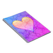 Rainbow Marble Heart Notebook Notizblock (Rechte Seite)