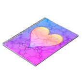Rainbow Marble Heart Notebook Notizblock (Linke Seite)