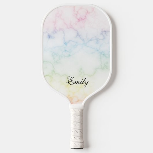 Rainbow Marble Muster Pickleball Paddle (Vorderseite)