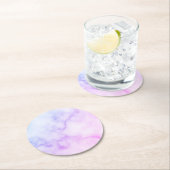 Rainbow Marble Muster Runder Pappuntersetzer (Vor Ort)