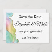 Rainbow Marble Postkarte (Vorderseite)