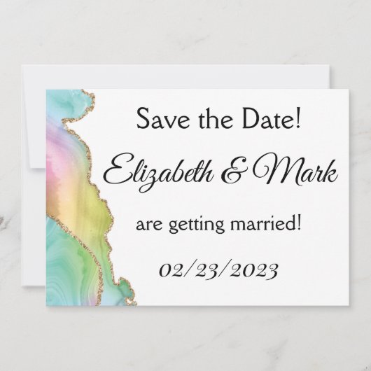 Rainbow Marble Postkarte (Vorderseite)