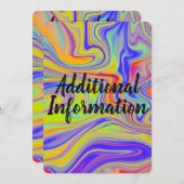 Rainbow Marble zusätzliche Info-Karte Einladung (Vorne/Hinten)