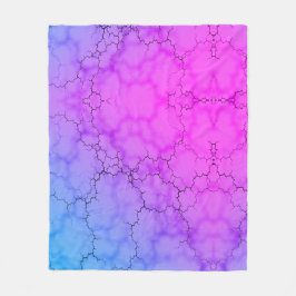 Rainbow Marbled Heart Fleecedecke