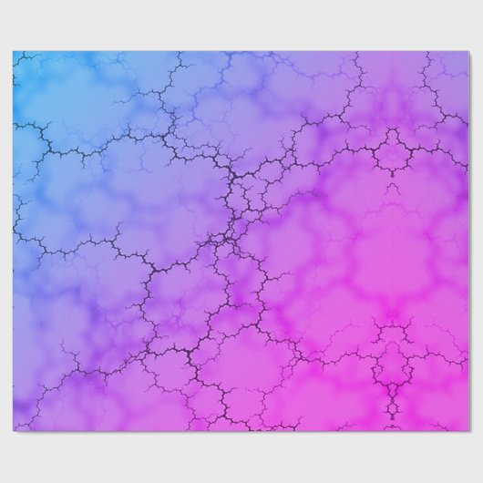 Rainbow Marbled Heart Geschenkpapier (Flach)