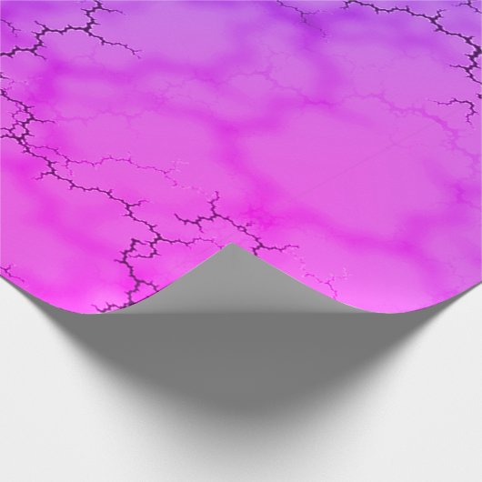 Rainbow Marbled Heart Geschenkpapier (Ecke)