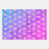 Rainbow Marbled Heart Geschenkpapier Set (Vorderseite 2)