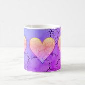 Rainbow Marbled Heart Kaffeetasse (Mittel)