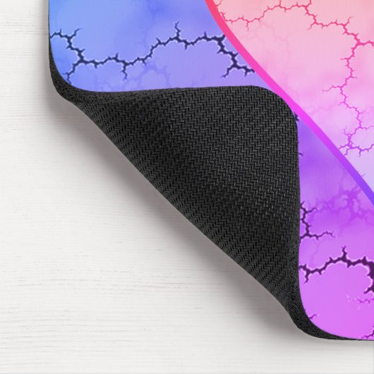 Rainbow Marbled Heart Mousepad (Ecke)