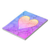 Rainbow Marbled Heart Notizblock (Rotiert)