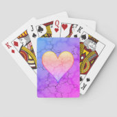 Rainbow Marbled Heart Spielkarten (Rückseite)