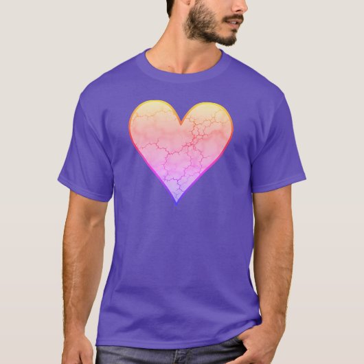Rainbow Marbled Heart T-Shirt (Vorderseite)