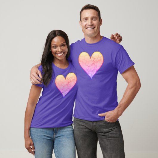Rainbow Marbled Heart T-Shirt (Unisex)