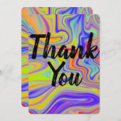 Rainbow Marbling Dankeschön Karte (Vorne/Hinten)