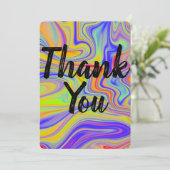 Rainbow Marbling Dankeschön Karte (Stehend Vorderseite)