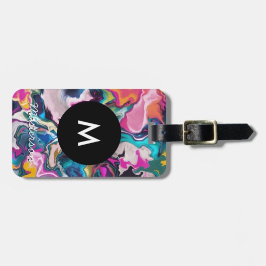 Rainbow Marbling Gepäckanhänger (Vorderseite horizontal)