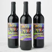 Rainbow Marbling Weinlabel Weinetikett (Flaschen)