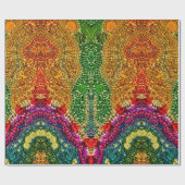 Rainbow Mardi Gras Bead Art Wrapping Paper Geschenkpapier (Flach)