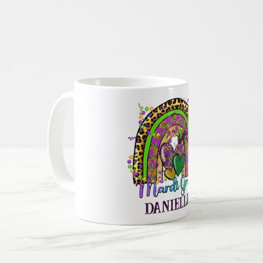 Rainbow Mardi Gras Tasse (Vorderseite Links)
