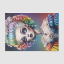 Rainbow Marie Antoinette Decoupage Paper