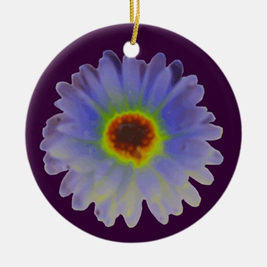 Rainbow Marigold Custom Birthday Pendant Keramikornament (Vorne)