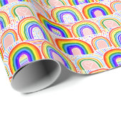 Rainbow Marker Illustration: Childish Seamless Pat Geschenkpapier (Rolleneckpunkt)