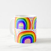 Rainbow Marker Illustration: Childish Seamless Pat Kaffeetasse (Vorderseite Links)