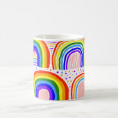 Rainbow Marker Illustration: Childish Seamless Pat Kaffeetasse (Mittel)