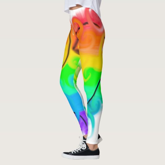 Rainbow-Marmorwirbel Leggings (Links)