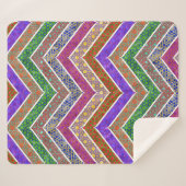 Rainbow Marokkanisches Gitter Chevrons Sherpadecke (Vorderseite (Horizontal))