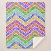 Rainbow Marokkanisches Gitter Chevrons Sherpadecke (Vorderseite)