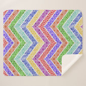 Rainbow Marokkanisches Gitter Chevrons Sherpadecke (Vorderseite (Horizontal))