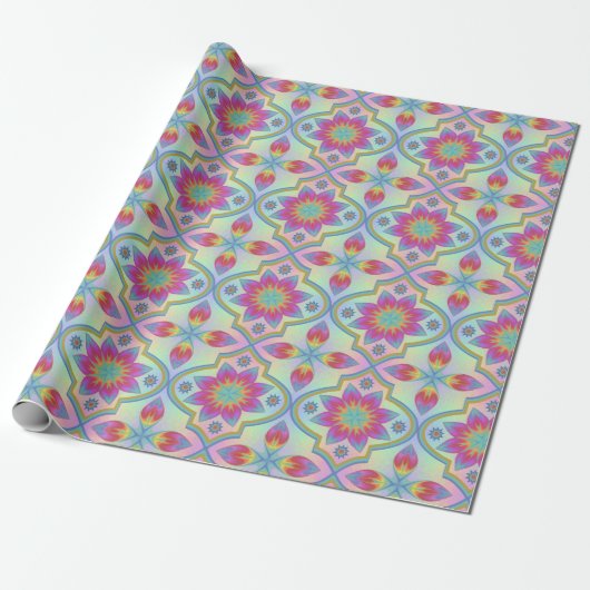 Rainbow Marrakesh Pattern Geschenkpapier (Ungerollt)