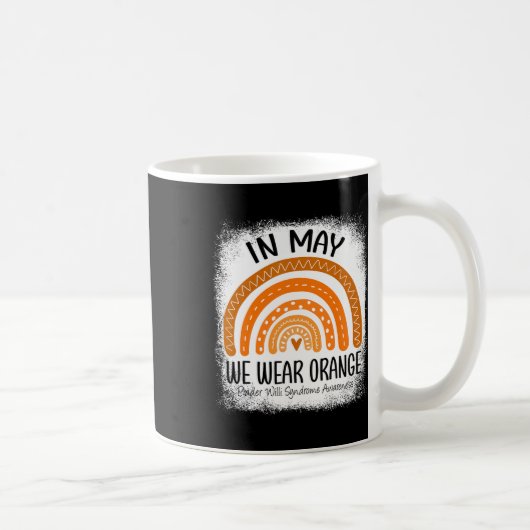 Rainbow May We Wear Orange Prader Willi Syndrome A Kaffeetasse (Rechts)