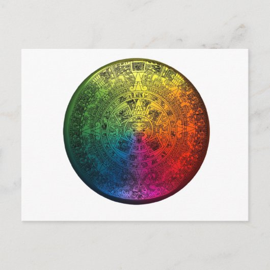Rainbow Mayan Calendar Postkarte (Vorderseite)