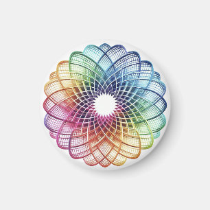 Rainbow Medallion - Abstraktes Magnet