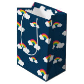 Rainbow Medium Gift Bag Mittlere Geschenktüte (Rückseite Schrägansicht)