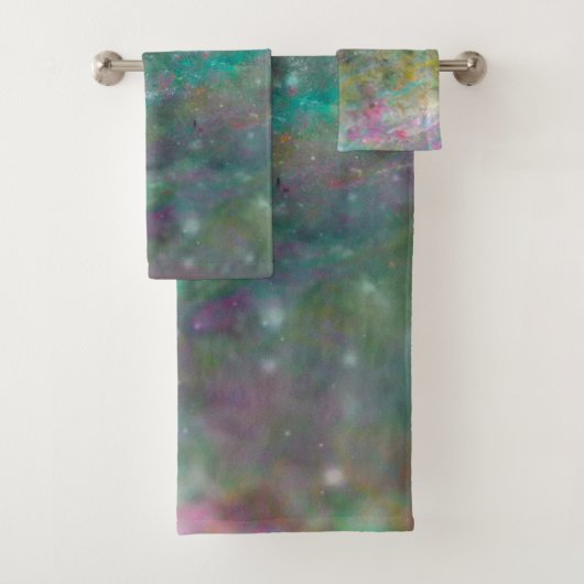 Rainbow Mehrfarbig Crystal Rock Marble Badhandtuch Set (Insitu)